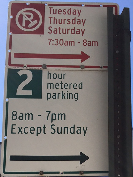 2 Hour Meters Sign 37th Street